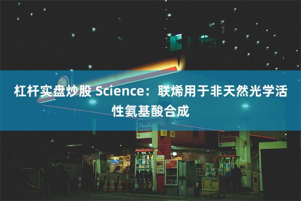 杠杆实盘炒股 Science：联烯用于非天然光学活性氨基酸合成